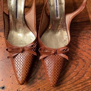 Manolo Blahnik Bow Slingbacks, Size 41.5 / 11US